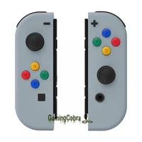 extremerate new hope gray soft touch controller housing with colorful buttons and tools for ns switch joycon oled