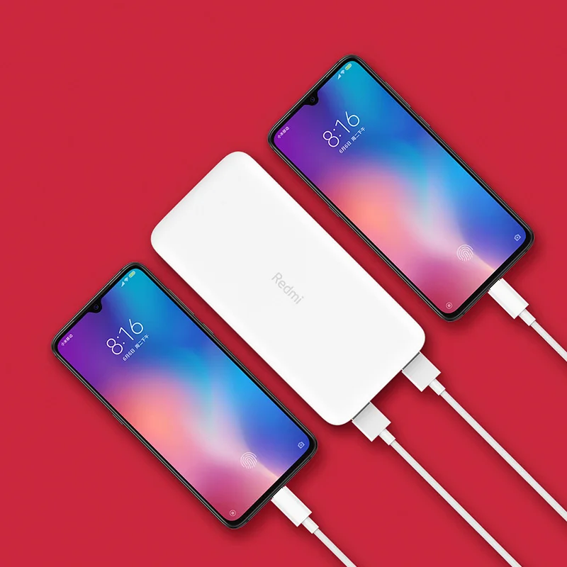 Внешний аккумулятор Xiaomi Redmi ёмкость 10000мАч/20000мАч поддержка быстрой зарядки QC
