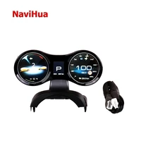 navihua mini car water temperature gauge lcd speedometer digital odometer motorcycle tachometer multifunction dashboard