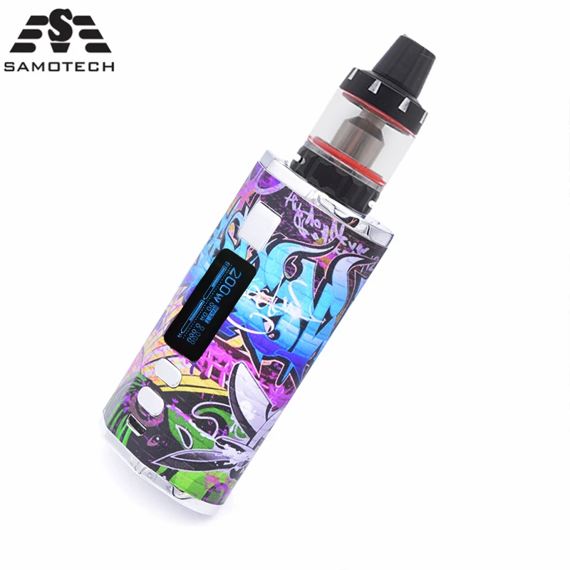 

DC 200W vape pod kit 4500mah build-in battery with 0.3ohm 3.0ml tank LED screen E Cigarette vape pen random Free sticker vaper