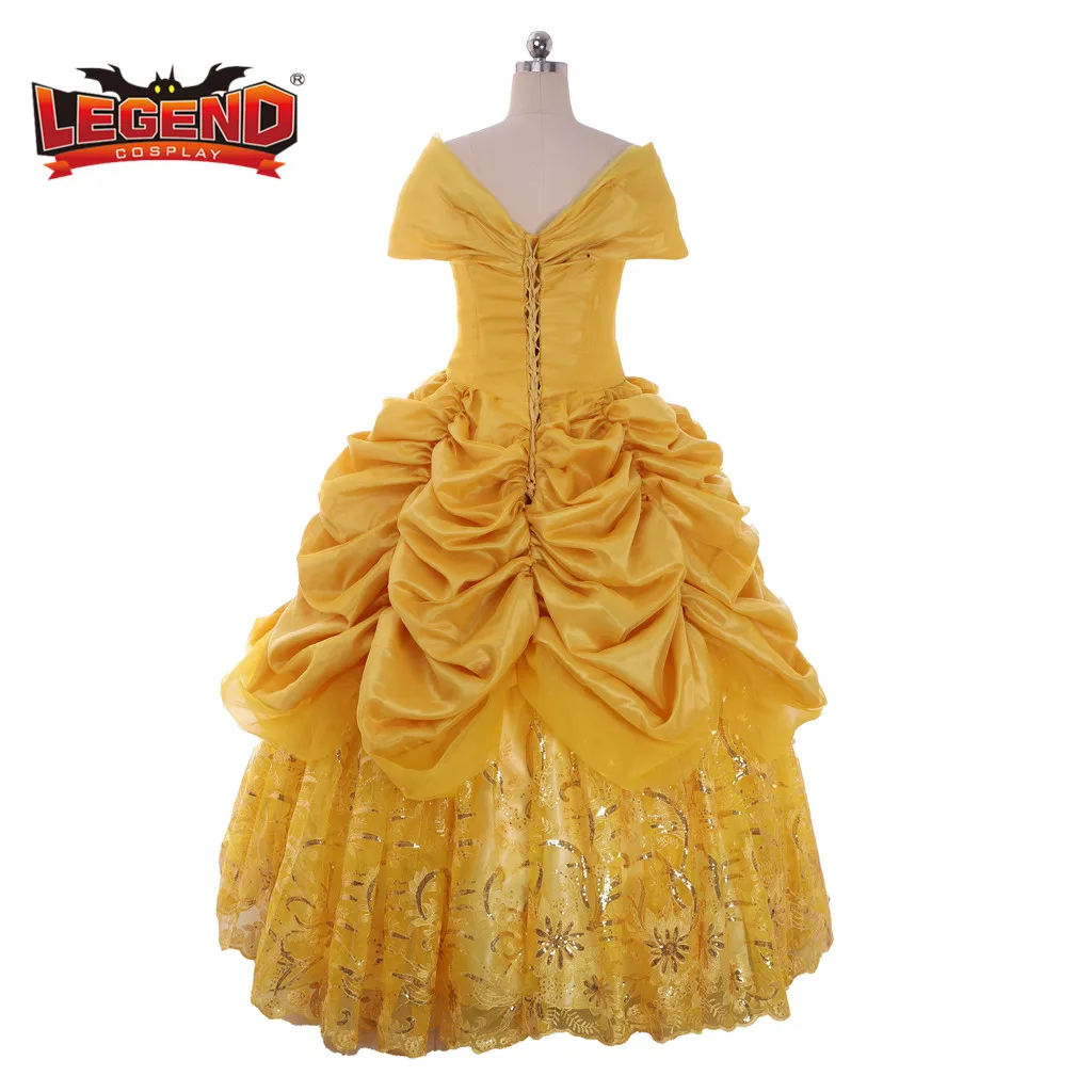 Золотое платье принцессы для взрослых желтое бальное индивидуальное
