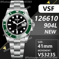 mens automatic mechanical top luxury brand watch 41mm 126610 ln lv noob vsf vs3235 904l 11 aaa replica super clone quality
