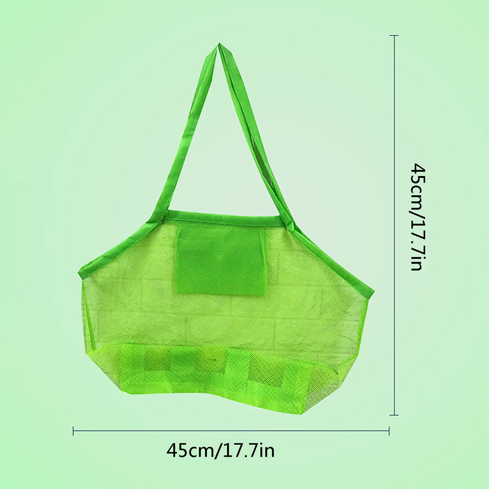 

Portable Large Mesh Bag Kids Beach Toys Shell Collecting Bag Beach Sand Digging Tool Kit Toy Clothes Towel Storage Package #5