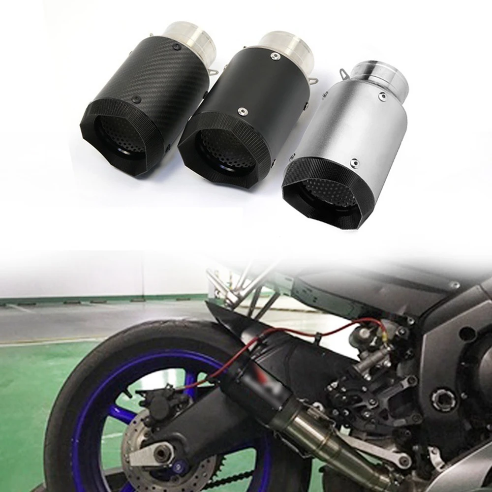 

Выхлопная труба для мотоцикла 51 мм/60 мм, глушитель из углеродного волокна, без дБ, для RC390 CBR650F Z900