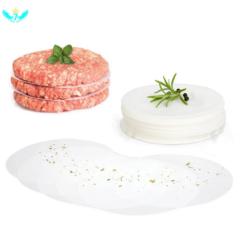 

500Pc Round Shape Hamburger Press Paper Liner BBQ Grill Oven Patty Beef Burger High Temperature Oil Paper Non-Stick Kitchen Tool