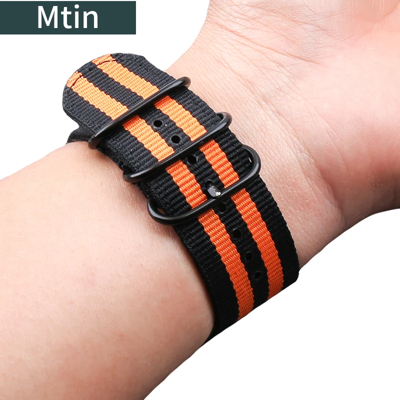 24mm Nylon strap men's pin buckle watch accessory for Suunto core watch with connector outdoor sports waterproof wristband