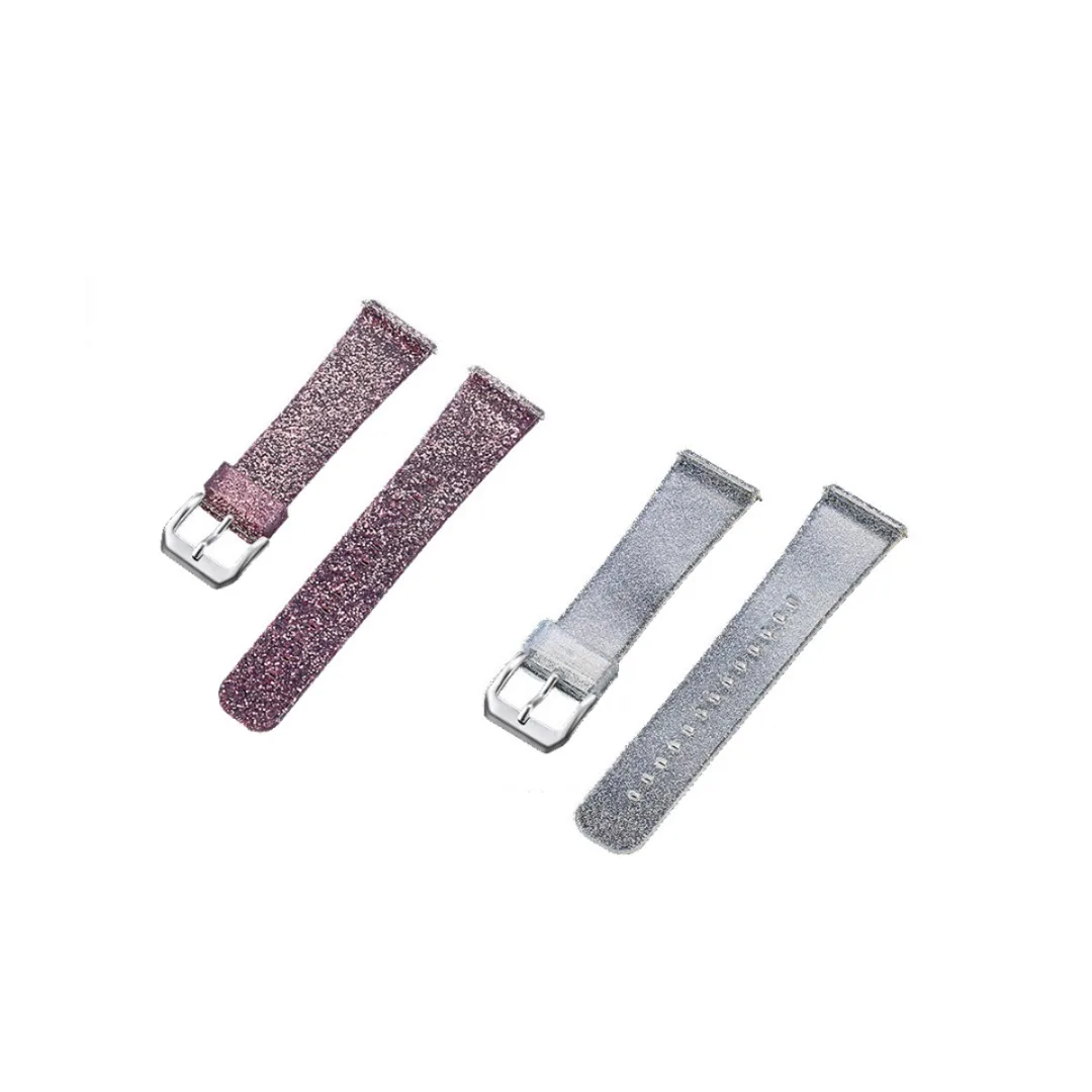 Ремешок силиконовый для смарт-часов Fitbit Versa Lite/Versa блестящий Регулируемый сменный