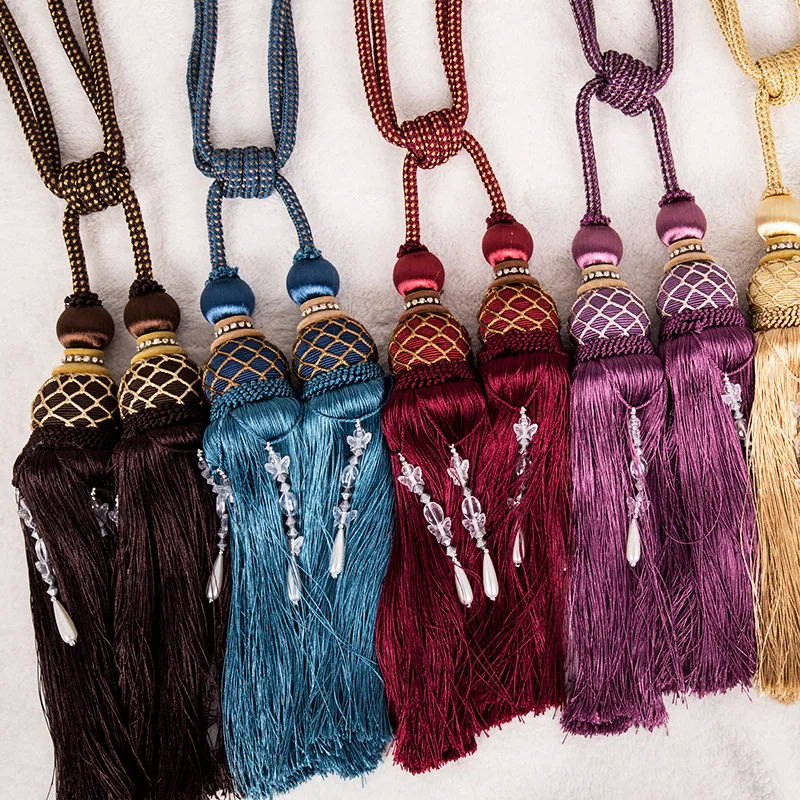 Изысканные декоративные ремни для штор подвесные с шариками и кисточками