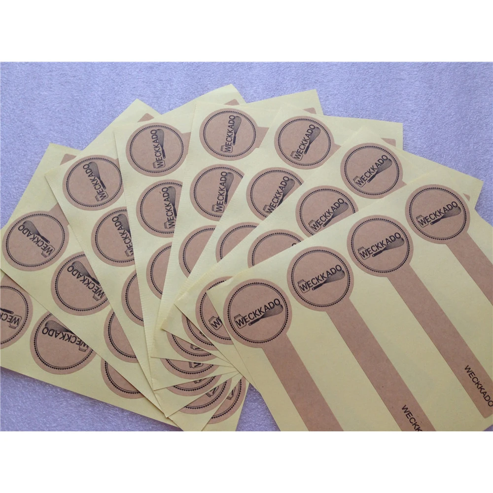 1000 шт в наборе Бесплатная доставка Пользовательские Self экрана крафт наклейки