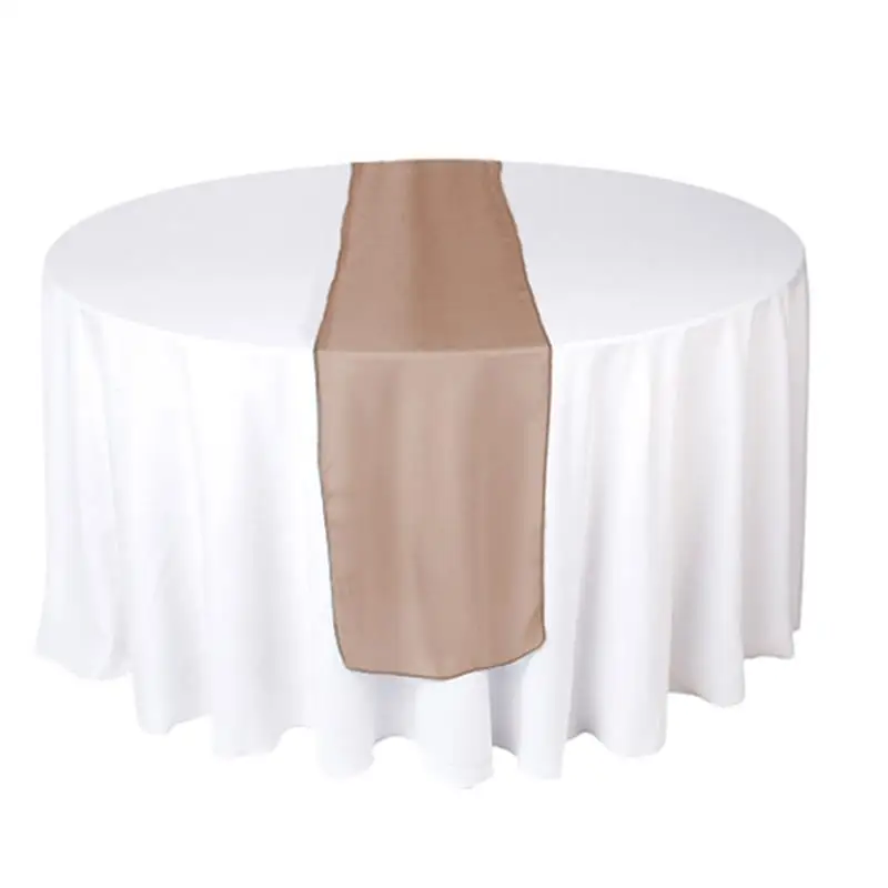 Свадебное украшение для стола Настольная дорожка из шоколадной органзы|Сувениры