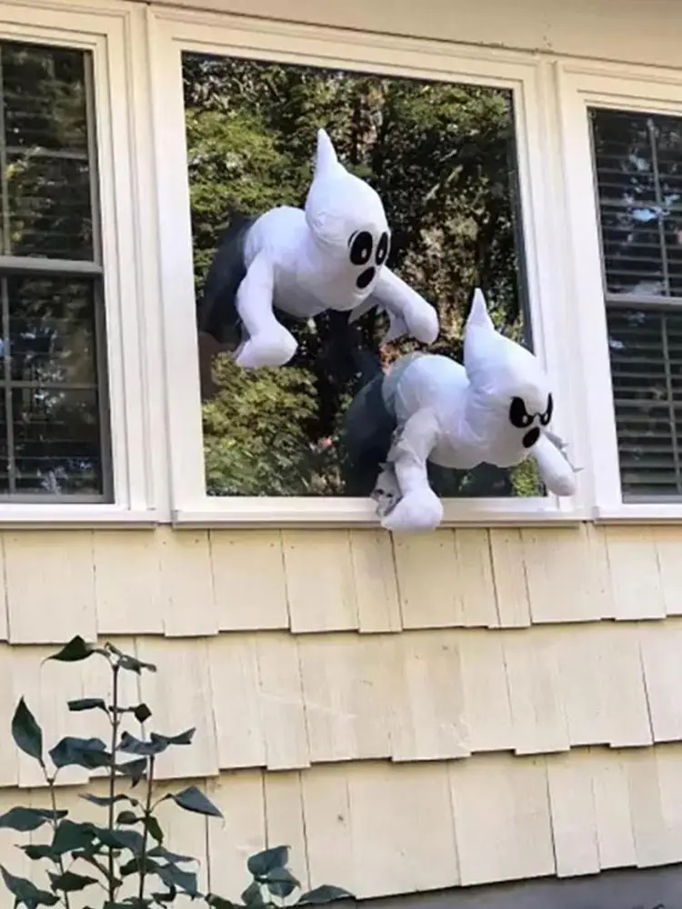 

Крешер на окно призраки для Хэллоуина, экспрессивные ужасы на окно, призраки, Декор, реквизит, украшения на Хэллоуин для дома, подарок 2022