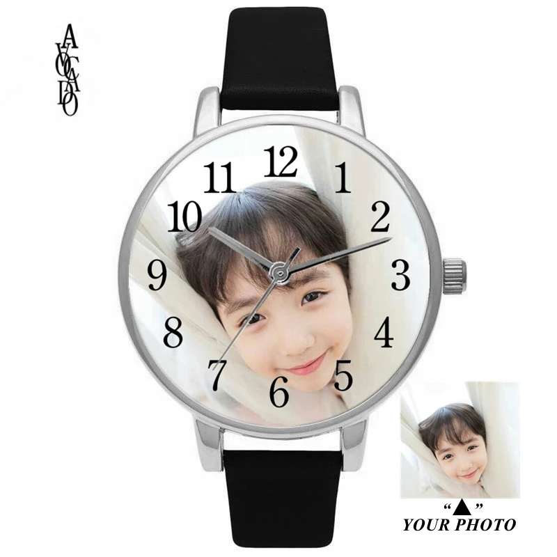 

Custom Watches Blank Dial Photo Printed Watch Personalized Quartz Wristwatches With Picture Relogio Gift