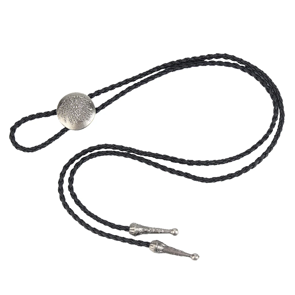 Vintage Style Alloy Fashion Bolo Tie Bow Handmade PU Leather for Mens | Necklace