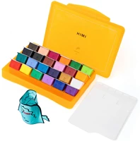 himi gouache paint set 24 colors 30mlpc paint set with desktop bucketunique jelly cup design non toxic paints for artist