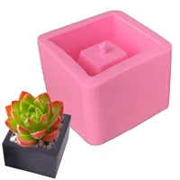 mini square succulent plant flower pot silicone diy concrete cement clay mold