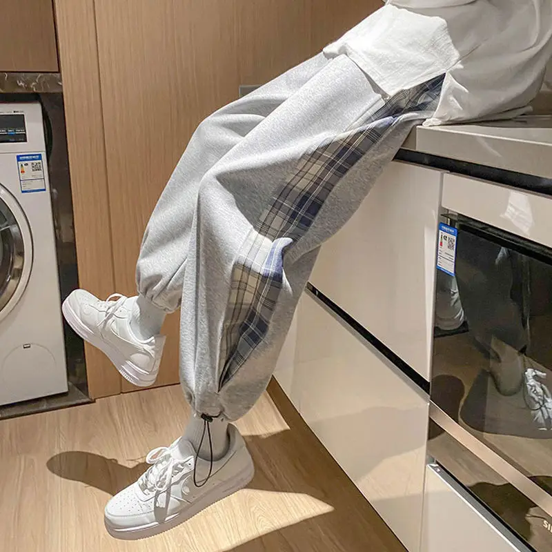 

Summer casual pants men's trend ins drawstring trousers Korean version of the tide brand wild guard pants