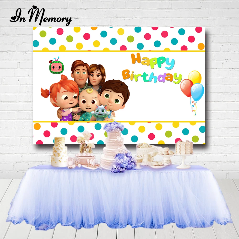 В памяти фон для фотосъемки с изображением поставщик Cocomelon вечерние фонов детей