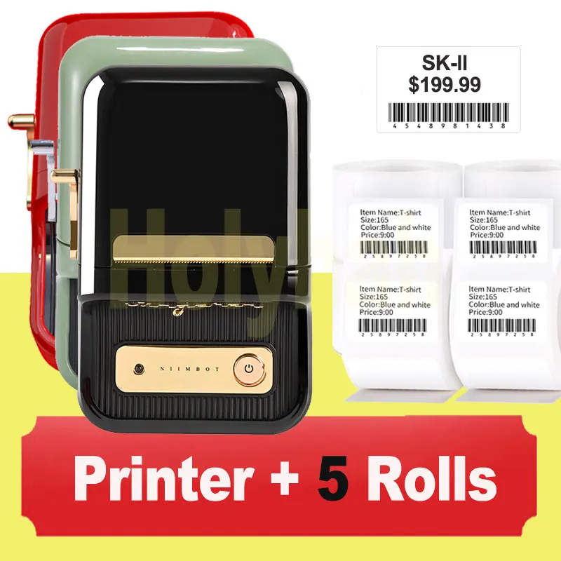B21 Wireless label printer Portable Pocket Barcode Printer Bluetooth Thermal Printer Sticker price tag Machine