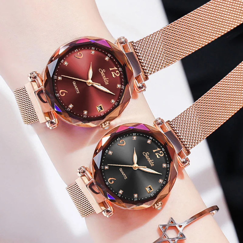 

SUNKTA Luxury Women Watches Magnetic Female Clock Quartz Wristwatch Fashion Ladies Watch Women reloj mujer relogio feminino