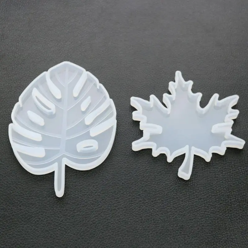 

DIY Coaster Carfts Epoxy Mold UV Resin Crystal Round Maple Leaf Silicone Molds