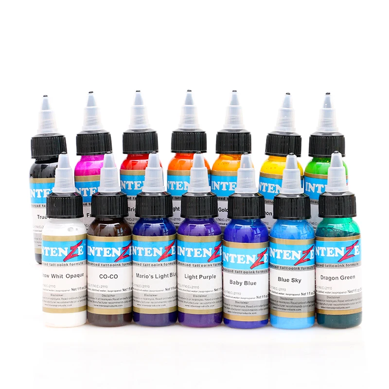 30ml Natural Plant Tattoo Ink 14 Colors Pigment for Semi-permanent Makeup Eyebrow Eyeliner Lip Body Arts Paint Tattoo Supplies