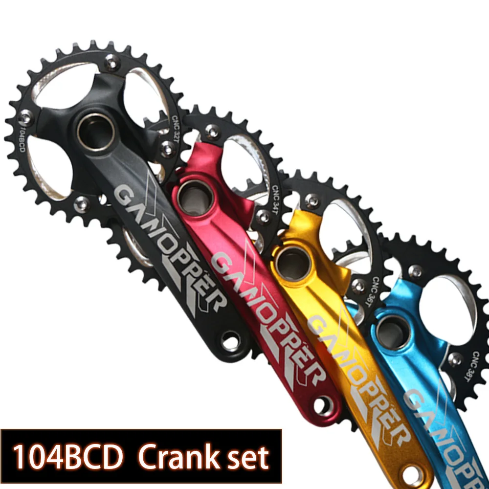 

one piece MTB integrated Chainwheel crank set 9S 10S 11S 175 crankset with 32T/34T/36T 38T 40T 42T round chainring Star 104BCD