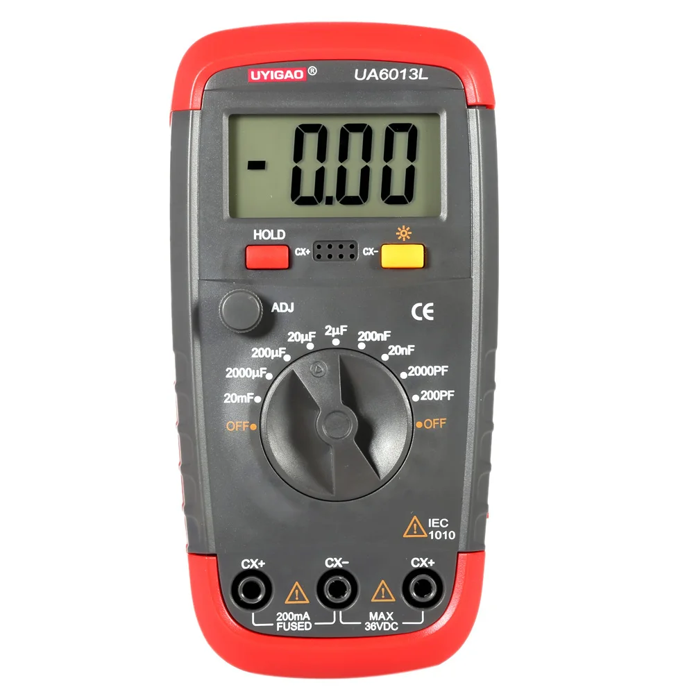 YIGAO UA6013L профессиональный измеритель емкости цифровой ЖК конденсатор тестер