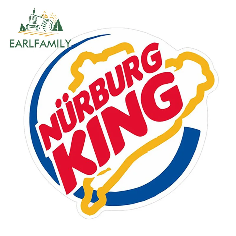 EARLFAMILY 10 см x 9 NURBURG король храповый JDM СТИЛЬ Виниловая наклейка для автомобиля