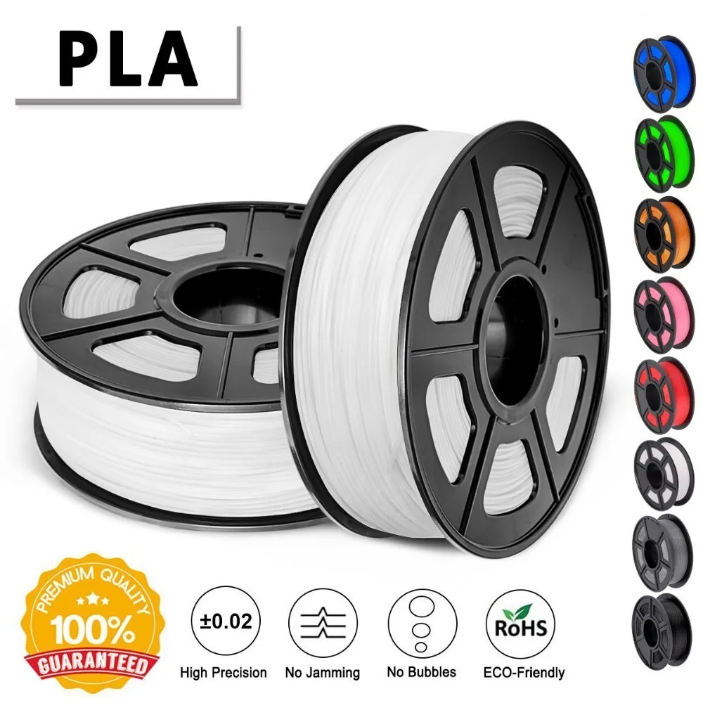 SUNLU PLA/PLA+ нить для 3d принтера 1,75 мм 1 кг с катушкой PLA/PLA плюс нити для детского рисования Бестселлер расходные материалы