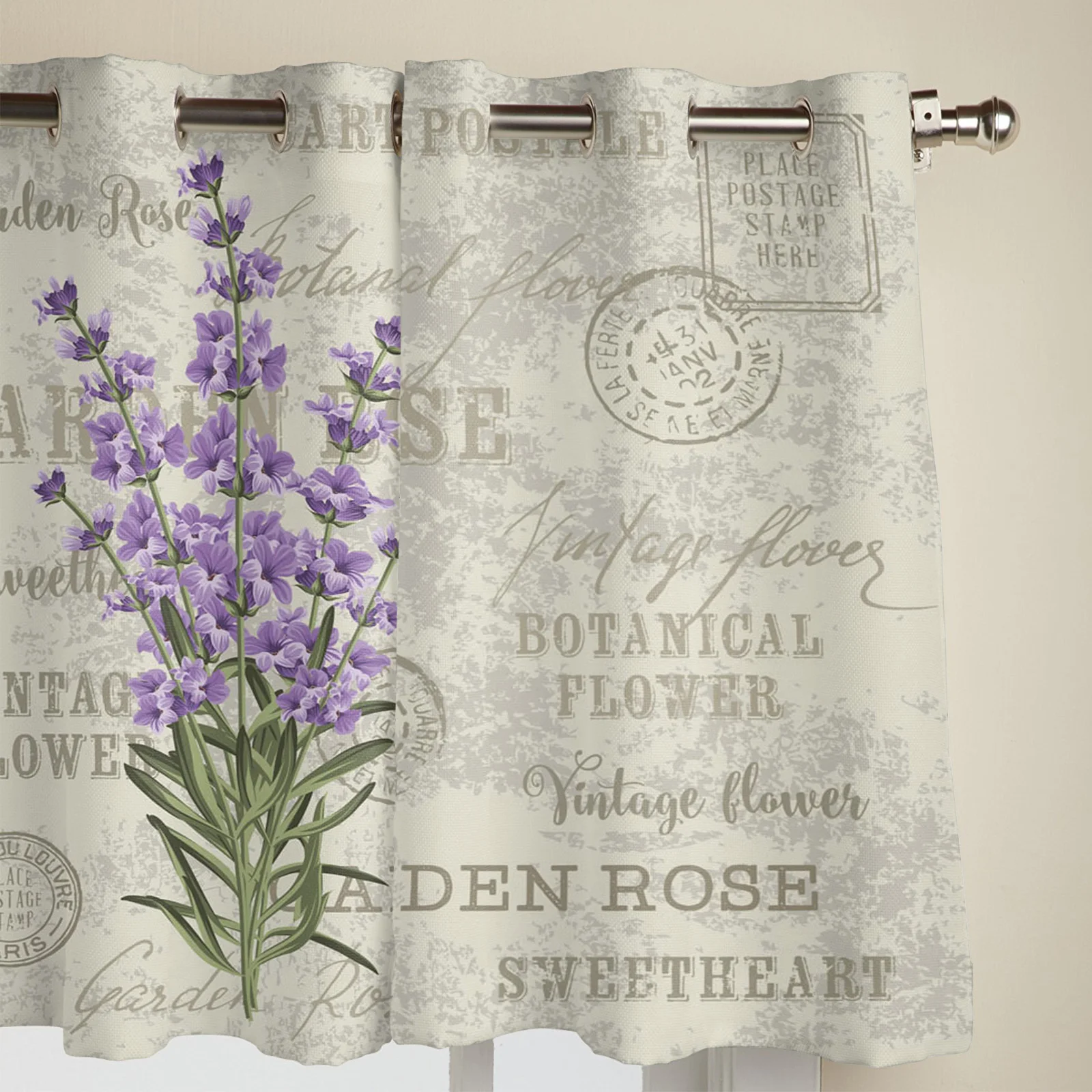 Винтажная занавеска на окна роскошная коляска фиолетового и лавандового цвета