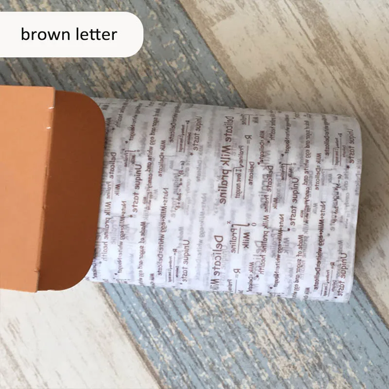 brown letter 50 шт./компл. упаковочная Бумага хлеб сэндвич Гамбургер картофель фри посылка воск Бумага выпечки для Еда инструменты Кухня гаджеты упаковочных материалов, Класс - Цвет: brown letter