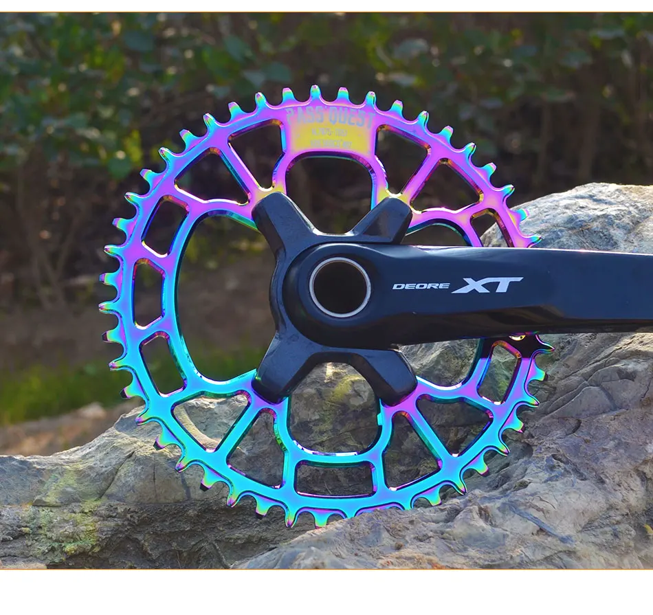 Пасс QUEST 96BCD с титановым покрытием MTB узкая широкая цепь/цепное колесо 34 T/36 T/38 T/40 T/42 T/44 T/46 T/48 T велосипед deore xt Chainwheel