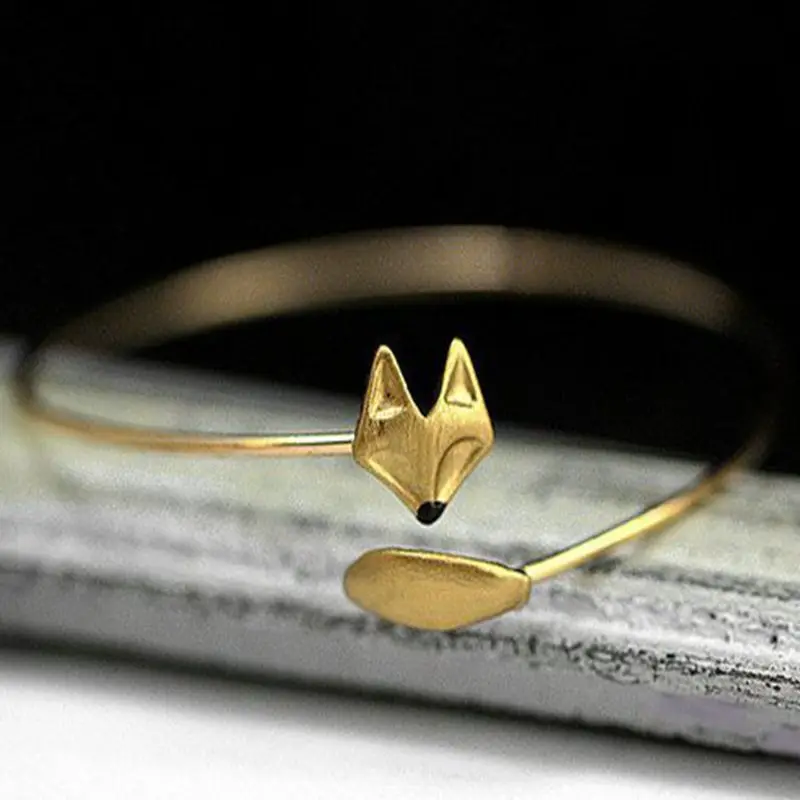 

Exquisite Gold Plated Cute Animal Fox Bracelets 2021 Trend Women Opening Bracelet Daily Wear Jewelry for Women Party Best Gifts