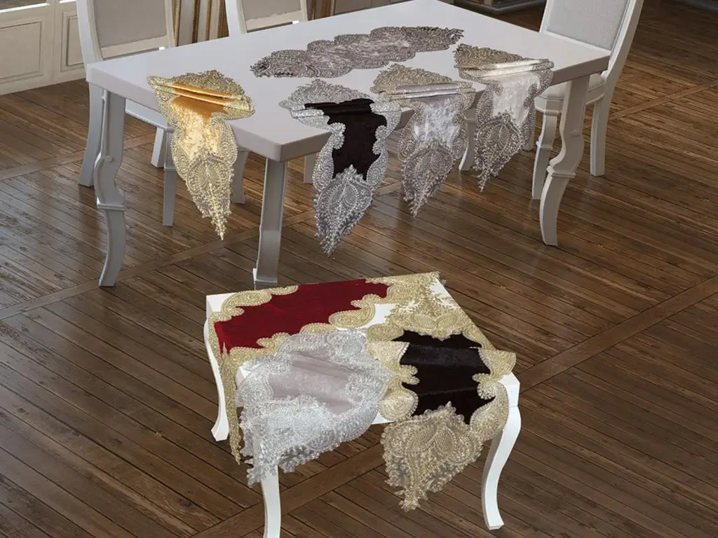 

French Laced Verna Velvet Runner