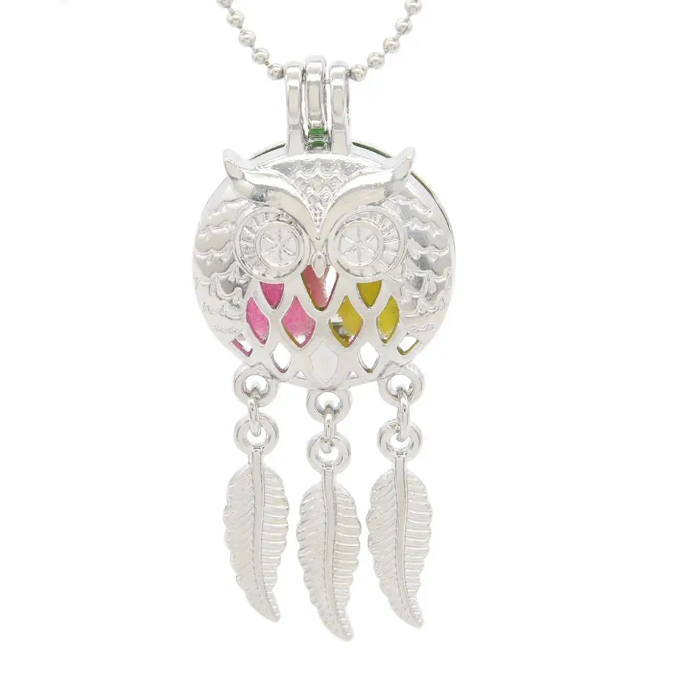 1 шт простой классический кулон перо ожерелье сова Ловец снов жемчужное колье с