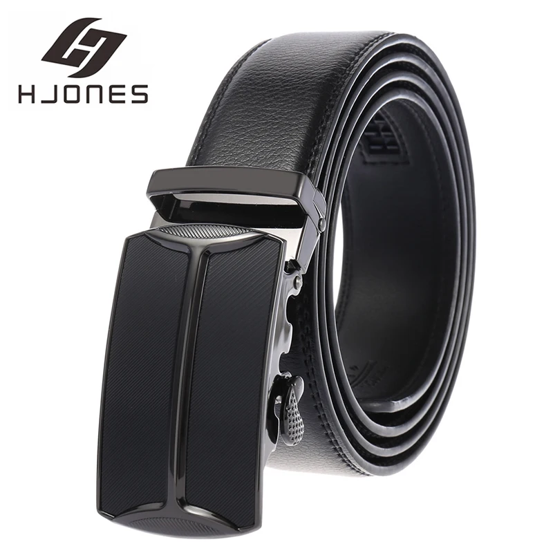 

HJones Leather Belts Unique Quality Strap Buckle Adjustable for Business Man Genuine Belt Waistband Casual Belt HJ0257