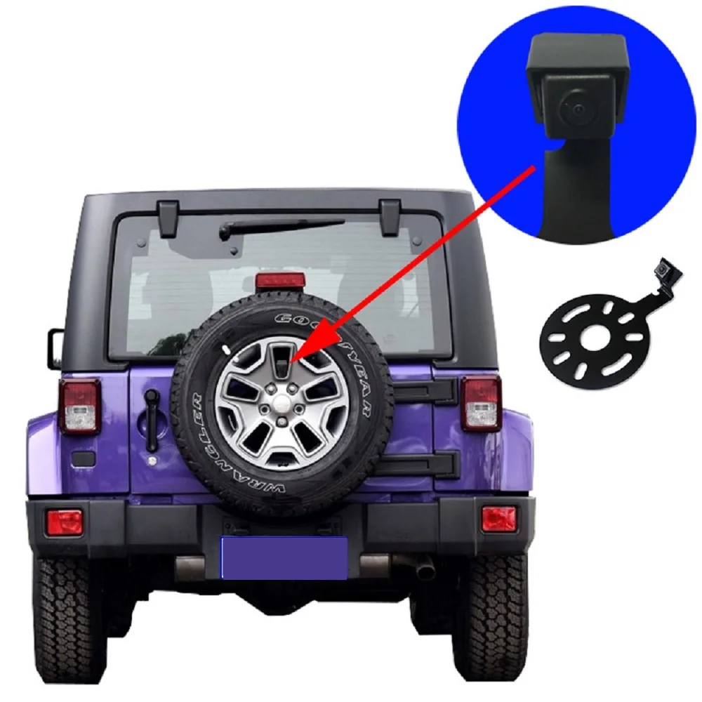 Золотая камера заднего вида HD 1280x720P для Jeep Wrangler Sahara / Willys YJ TJ JK J8 Rubicon Sahara|Камеры
