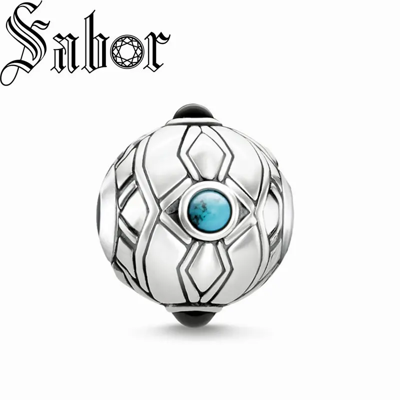 Очаровательные бусины Этническая мода аксессуары покрытые серебром Karma