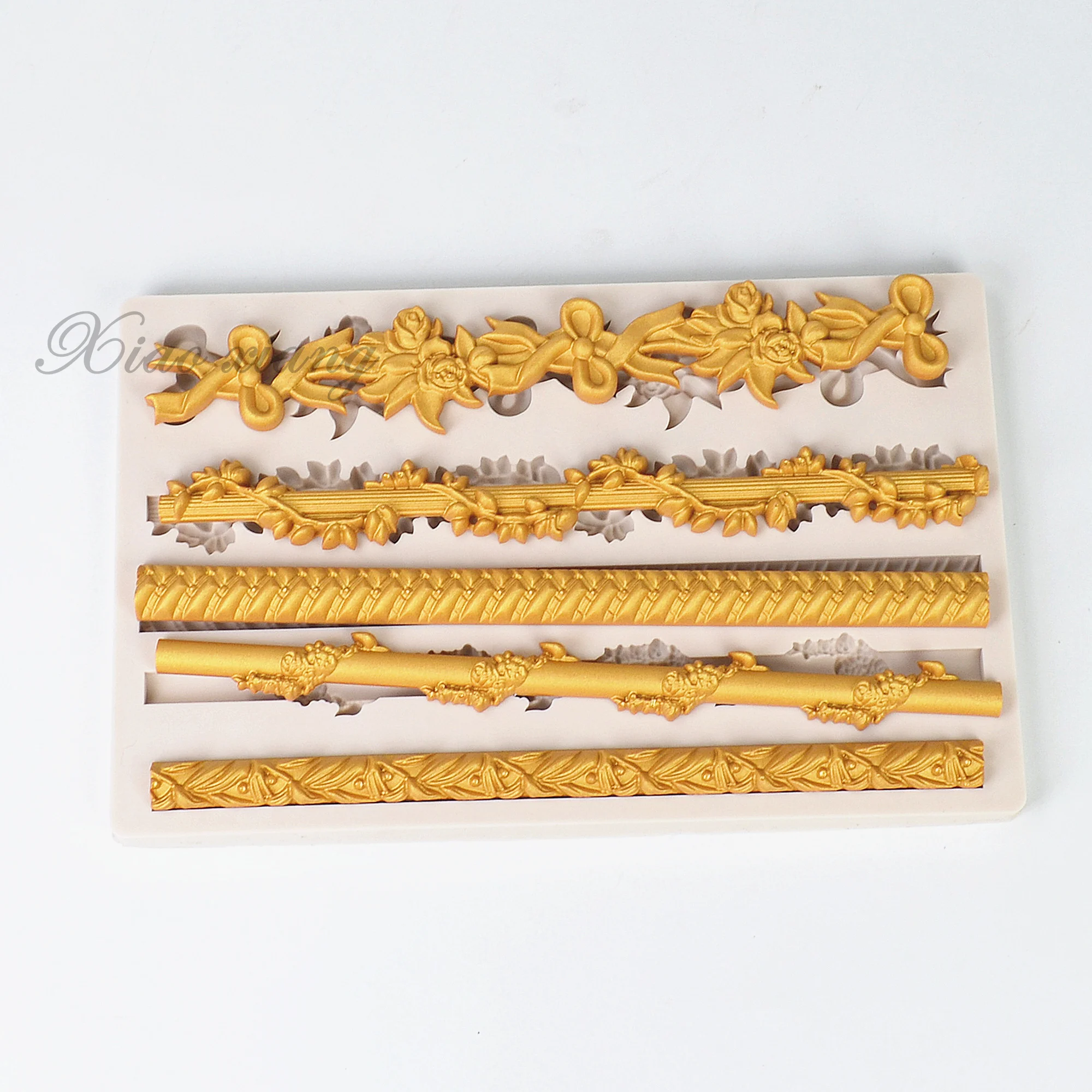 Цветочные кружевные формы силиконовые для помадки выпечки тортов инструменты