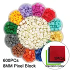 600 шт 8*8 мм пиксель арт головоломка блоки DIY 3D маленький кирпич для детей обучающая игрушка Детские подарки