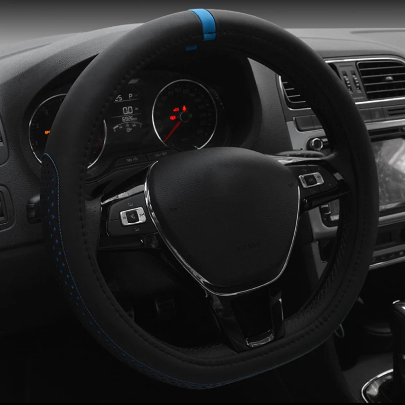Новый чехол рулевого колеса автомобиля D Тип крышки ручки 38 см диаметр