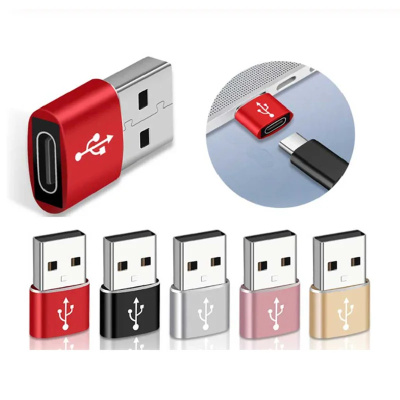 USB OTG мужчина к Тип C переходник с внутренней резьбой постоянного тока в