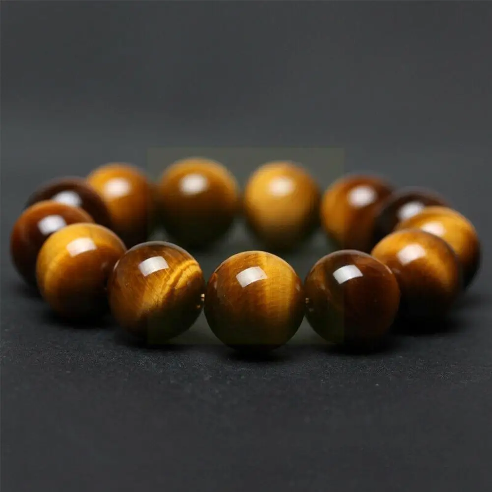 Желтый кристаллический браслет тигровый глаз ювелирные изделия из прозрачного