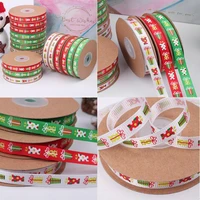 grosgrain satin ribbons for crafts cartoon printed ribbons christmas decorations diy crafts supplies gift wrapping 10mm 25yards