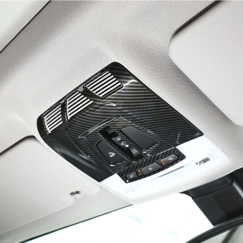

Car Accessories Carbon Fiber ABS Plastic Car Interior Front Reading Light Cover Trim For BMW X1 X2 X5 X6
