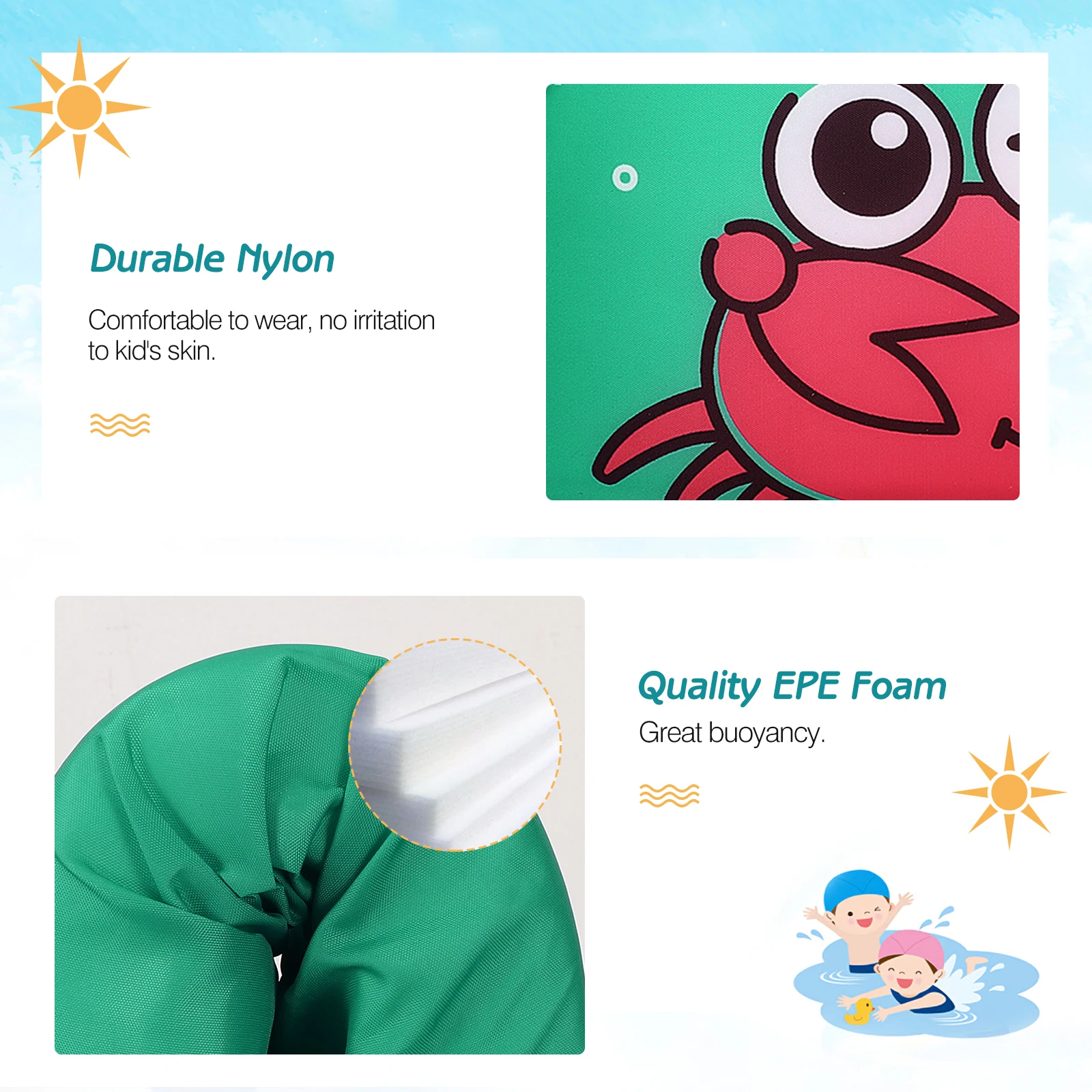 Детские плавающие повязки на руку безопасное снаряжение для плавания в бассейне