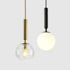 Минималистский современный светодиодный подвесной светильник с круглым стеклянным абажуром для спальни, столовой, гостиной, ресторана, счетчика, нордический Декор