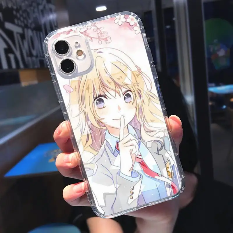 

Your lie in April Phone Case Transparent soft For iphone 5 5s 5c se 6 6s 7 8 11 12 plus mini x xs xr pro max