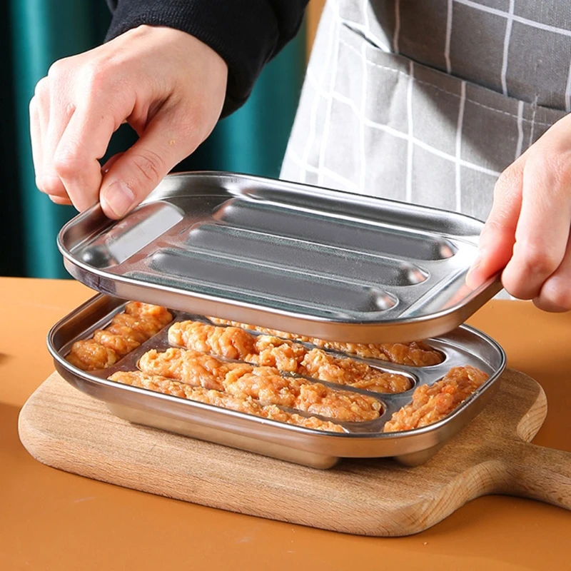 

34YB 304 Stainless Steel BPA Free Hot Dog Steamer, Kitchen Sausage Hot Dog Mold for Oven and Microwave