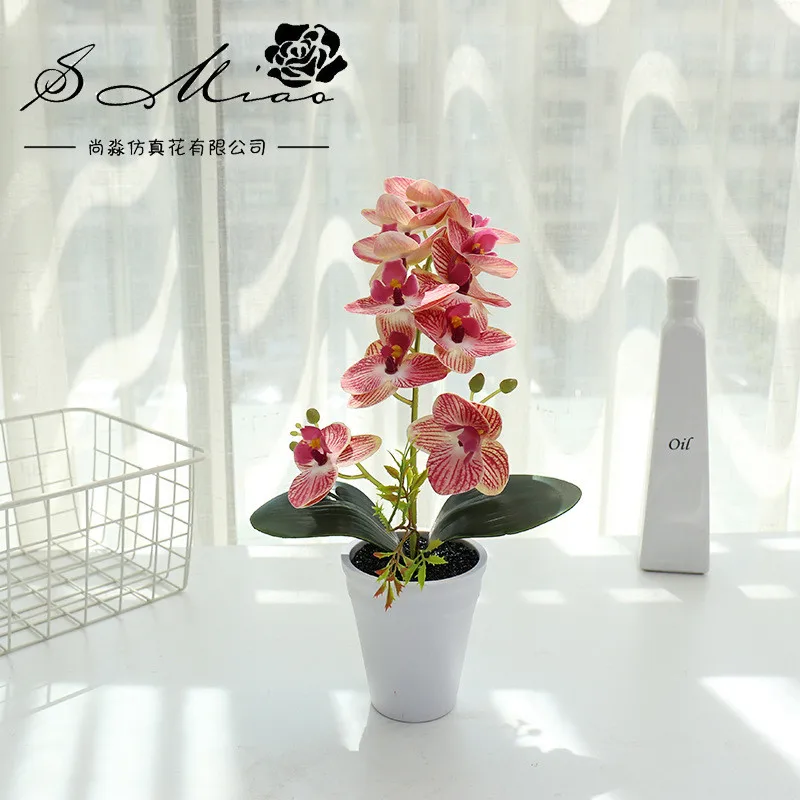 

Artificial Silk Butterfly Orchid 11 Heads Fake Flower Bonsai Home Garden Decoration Party Office Hotel Ornament